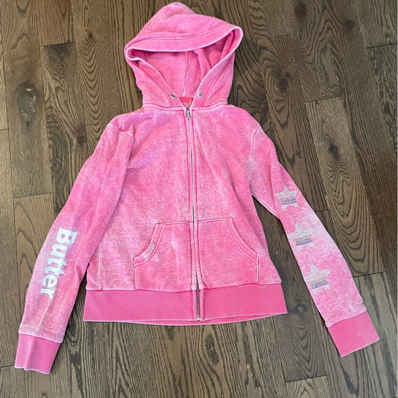 Girls Butter Hoodie Sweatshirt Size 8/10 - Picture 2 of 7